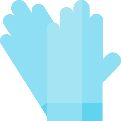 Icone gants de ménage bleu